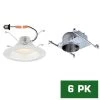 6 in. LED Recessed New Construction Shallow Height Housing with LED Recessed Baffle Trim Kit, 3000K (6-Pack) by EnviroLite -Troy Lighting Sales envirolite recessed lighting kits ks6731aw30 6 64 1000