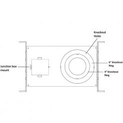 Universal New Construction Frame with Hanger Bars for 2 in., 4 in., and 6 in. Recessed Canless Downlight (20-Pack) by EnviroLite -Troy Lighting Sales envirolite recessed lighting parts and accessories evmphb346 20 44 1000