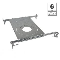Universal New Construction Frame with Hanger Bars for 2 in., 4 in., and 6 in. Recessed Canless Downlight (6-Pack) by EnviroLite