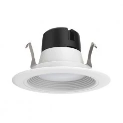 4 in. Recessed LED Ceiling Light with White Baffle Trim, 5000K, 93 CRI by EnviroLite