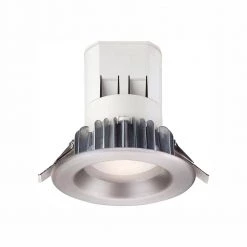 Easy Up 4 in. Soft White LED Recessed Can Light with 93 CRI, 3000K J-Box with Brushed Nickel Trim (No Can Needed) by EnviroLite