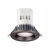 Easy Up 4 in. Soft White LED Recessed Can Light Light with 93 CRI, 3000K J-Box with Bronze Trim (No Can Needed) by EnviroLite -Troy Lighting Sales envirolite recessed lighting trims ev407941bz30 64 1000