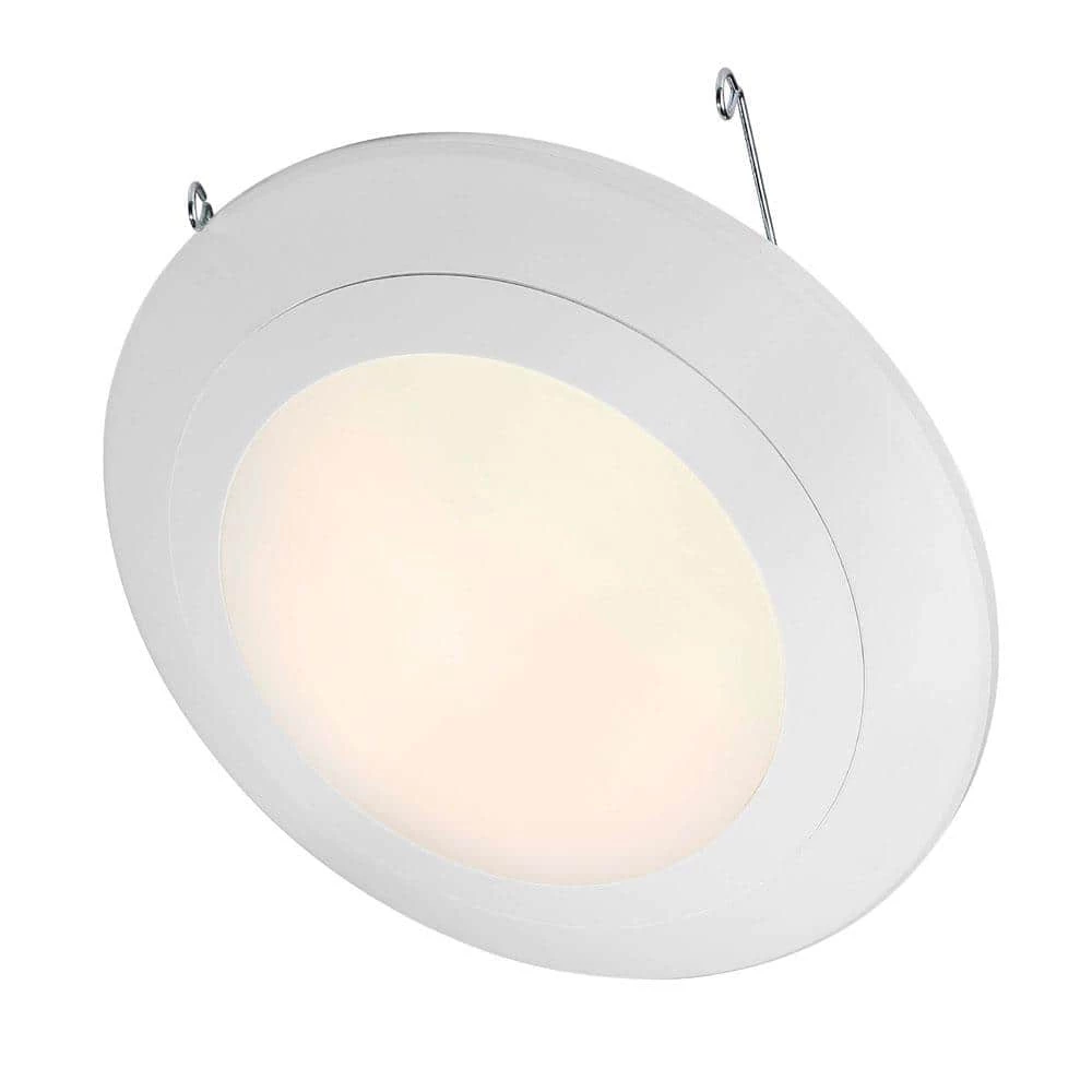 6 in. White Integrated LED J-Box or Recessed Can Mounted LED Disk Light Trim, 2700K by EnviroLite 5 6 in. White Integrated LED J-Box or Recessed Can Mounted LED Disk Light Trim, 2700K by EnviroLite - Image 3