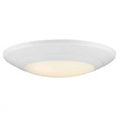 6 in. White Integrated LED J-Box or Recessed Can Mounted LED Disk Light Trim, 2700K by EnviroLite 11 6 in. White Integrated LED J-Box or Recessed Can Mounted LED Disk Light Trim, 2700K by EnviroLite -Troy Lighting Sales envirolite recessed lighting trims evdsk690wh27 a0 1000