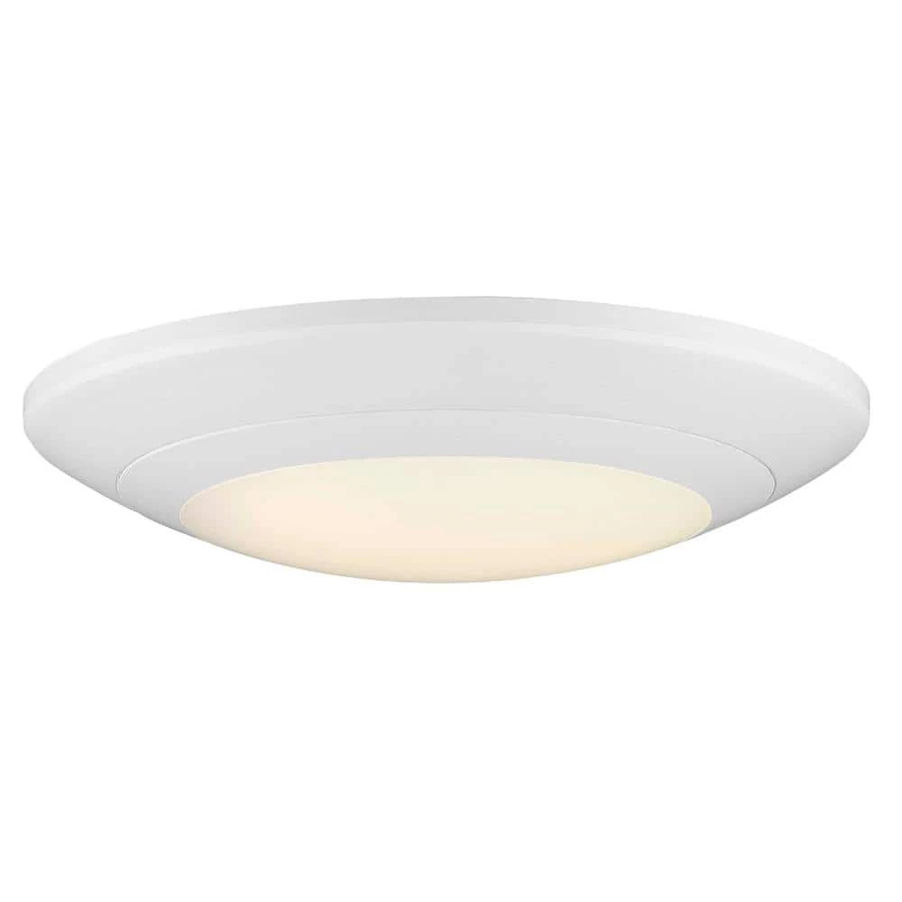 6 in. White Integrated LED J-Box or Recessed Can Mounted LED Disk Light Trim, 2700K by EnviroLite 6 6 in. White Integrated LED J-Box or Recessed Can Mounted LED Disk Light Trim, 2700K by EnviroLite - Image 4