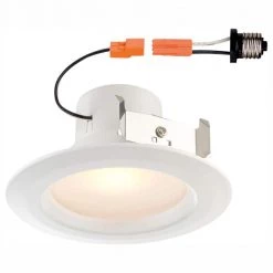 Standard Retrofit 4 in. White Recessed Trim Bright LED Ceiling Can Light with 92 CRI, 4000K (2-Pack) by EnviroLite