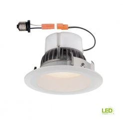 Deep Splay 4 in. 2700K White Trim Warm 91 CRI LED Ceiling Recessed Can Light by EnviroLite -Troy Lighting Sales envirolite recessed lighting trims evl4732dswh27 77 1000
