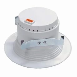 4 in. White Integrated LED Recessed Can Light Baffle Trim 90 CRI, 3500K by EnviroLite -Troy Lighting Sales envirolite recessed lighting trims evl4733nwh35 40 1000