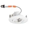 4 in. 3000K Remodel Directional Gimbal White Integrated LED Recessed Can Light Trim by EnviroLite -Troy Lighting Sales envirolite recessed lighting trims evl4742bwh30 64 1000