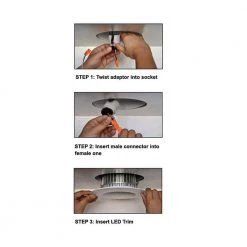 6 in. White Recessed LED High Ceiling Light with Magnetic Trim Ring, 3500K, 92 CRI by EnviroLite -Troy Lighting Sales envirolite recessed lighting trims evl6041wh35 1f 1000