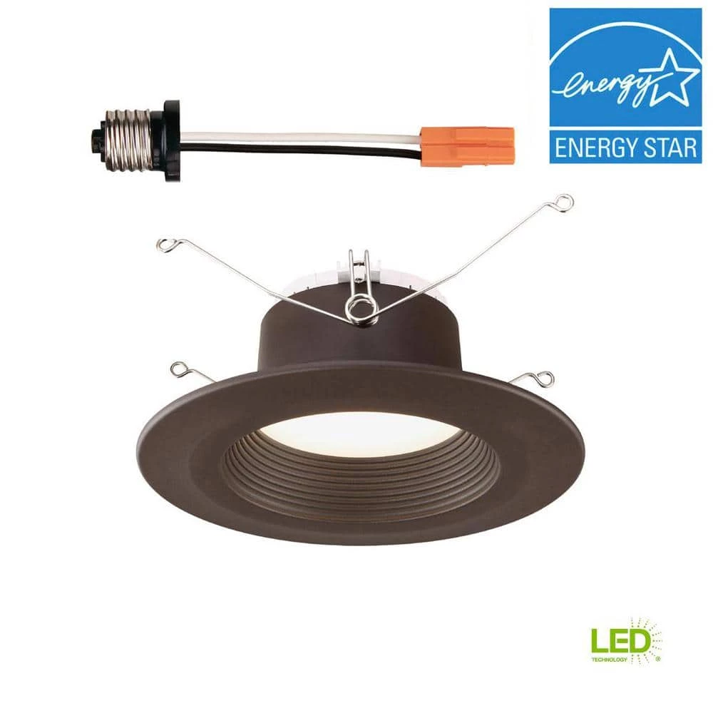 5 in./6 in. 3000K Soft White Integrated LED Recessed CEC-T20 Baffle Trim in Bronze by EnviroLite 10 5 in./6 in. 3000K Soft White Integrated LED Recessed CEC-T20 Baffle Trim in Bronze by EnviroLite - Image 8