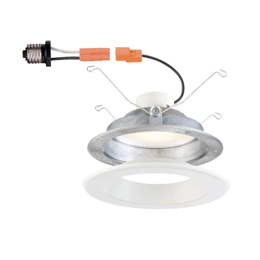 6 in. 3000K White Remodel Integrated LED Recessed Can Trim with Changeable Trim Ring by EnviroLite 4 6 in. 3000K White Remodel Integrated LED Recessed Can Trim with Changeable Trim Ring by EnviroLite - Image 2