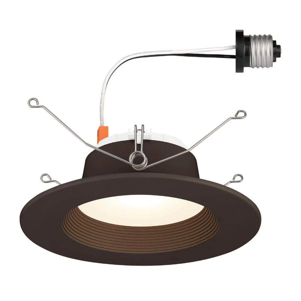 5 in. and 6 in. 3000K Integrated LED Bronze Recessed Light Trim by EnviroLite 3 5 in. and 6 in. 3000K Integrated LED Bronze Recessed Light Trim by EnviroLite