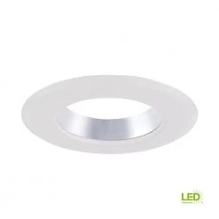 4 in. Decorative Specular Clear Cone on White Trim Ring for LED Recessed Light with Trim Ring by EnviroLite -Troy Lighting Sales envirolite recessed lighting trims evlt4741scwh 40 1000