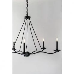 Sawyer 5-Light Forged Iron 40 in. D Chandelier by Troy Lighting -Troy Lighting Sales forged iron troy lighting chandeliers f6305 44 1000