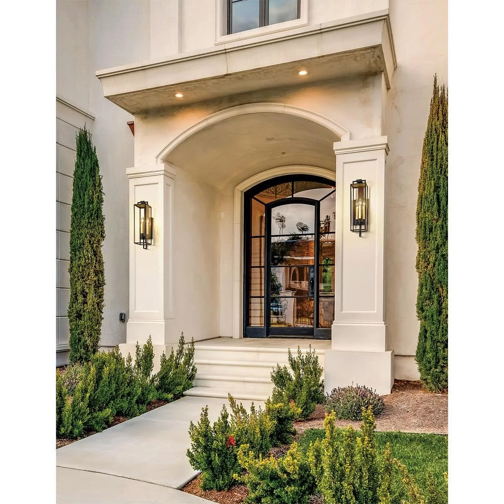 Beckham 3-Light Forged Iron 21.5 in. H Outdoor Wall Lantern Sconce with Clear Glass by Troy Lighting 4 Beckham 3-Light Forged Iron 21.5 in. H Outdoor Wall Lantern Sconce with Clear Glass by Troy Lighting - Image 2