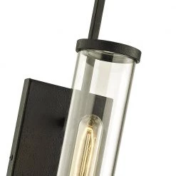 Park Slope 1-Light Forged Iron 21 in. H Outdoor Wall Lantern Sconce with Clear Glass by Troy Lighting -Troy Lighting Sales forged iron troy lighting outdoor sconces b6461 fa 1000