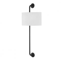 Daylon 1-Light Forged Iron, White Wall Sconce by Troy Lighting