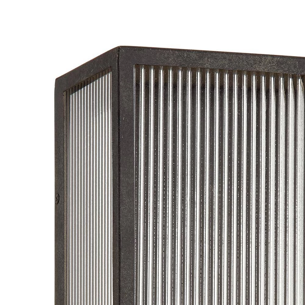 Tisoni 1-Light French Iron Wall Sconce with Clear Ribbed Glass by Troy Lighting 6 Tisoni 1-Light French Iron Wall Sconce with Clear Ribbed Glass by Troy Lighting - Image 4