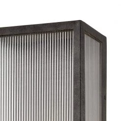 Tisoni 23 in. 2-Light French Iron Wall Sconce with Clear Ribbed Glass Shade by Troy Lighting -Troy Lighting Sales french iron troy lighting vanity lighting b7393 1f 1000