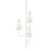 Marcel 3-Light Gesso White 18.25 in. D Chandelier with Off-White Hardback Cotton Shade by Troy Lighting -Troy Lighting Sales gesso white troy lighting chandeliers f6284 64 1000