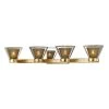 Wink 4-Light Gold Leaf 27.5 in. W LED Bath Light with Polished Chrome Accents and Clear Glass Shade by Troy Lighting -Troy Lighting Sales gold leaf and polished chrome accents troy lighting vanity lighting b5824 64 1000