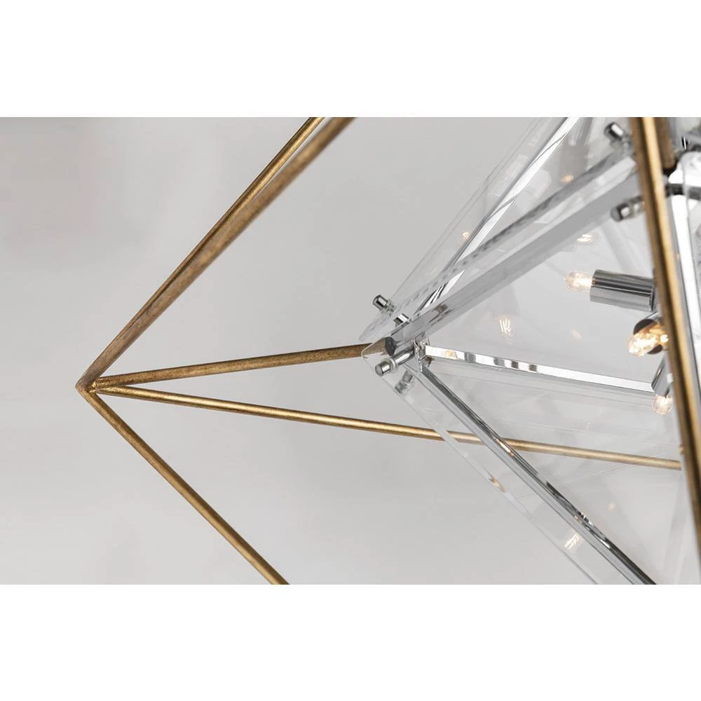 Epic 4-Light Gold Leaf Pendant with Clear Shade by Troy Lighting 6 Epic 4-Light Gold Leaf Pendant with Clear Shade by Troy Lighting - Image 4