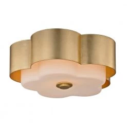 Allure 2-Light Gold Leaf Celling Flush Mount with Opal White Glass Shade by Troy Lighting