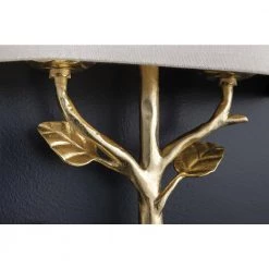Almont 2-Light Gold Leaf Wall Sconce with Hardback Linen Shade by Troy Lighting -Troy Lighting Sales gold leaf troy lighting wall sconces b7172 1f 1000