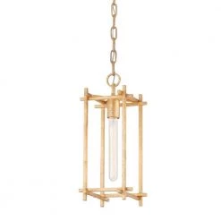 Huck 1-Light Gold Lantern Pendant Light by Troy Lighting