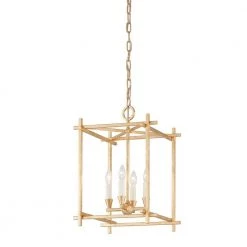 Huck 4-Light Gold Lantern Pendant Light by Troy Lighting