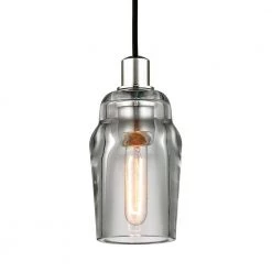 Citizen 1-Light Graphite and Polished Nickel Mini Pendant with Clear Pressed Glass Shade by Troy Lighting 7 Citizen 1-Light Graphite and Polished Nickel Mini Pendant with Clear Pressed Glass Shade by Troy Lighting -Troy Lighting Sales graphite and polished nickel troy lighting pendant lights f5993 4f 1000