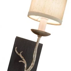 Adirondack 1-Light Graphite and Silver Leaf Sconce by Troy Lighting -Troy Lighting Sales graphite and silver leaf troy lighting wall sconces b2841 44 1000