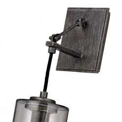 Union 1-Light Graphite Square Wall Sconce with Smoke Glass Shade by Troy Lighting -Troy Lighting Sales graphite troy lighting wall sconces b5911 4f 1000