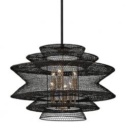 Kokoro 6-Light Kokoro Bronze Pendant by Troy Lighting