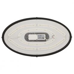 24 in. Oval 1-Light Matte Black Selectable Dimmable LED Flush Mount by EnviroLite -Troy Lighting Sales matte black envirolite flush mount lights ev1424c3c 43 4f 1000
