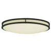 24 in. Oval 1-Light Matte Black Selectable Dimmable LED Flush Mount by EnviroLite -Troy Lighting Sales matte black envirolite flush mount lights ev1424c3c 43 64 1000