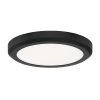 16 in. 1-Light Edge-Lit Matte Black Dimmable LED Flush Mount by EnviroLite -Troy Lighting Sales matte black envirolite flush mount lights ev1520l4 43 64 1000