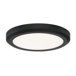 16 in. 1-Light Edge-Lit Matte Black Dimmable LED Flush Mount by EnviroLite