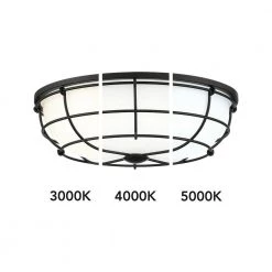 16 in. 1-Light Matte Black Selectable CCT LED Flush Mount by EnviroLite -Troy Lighting Sales matte black envirolite flush mount lights ev1558c3 43 a0 1000