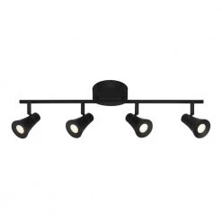 Armstrong 2 ft. 4-Light Matte Black Integrated LED Fixed Track Lighting Kit by EnviroLite