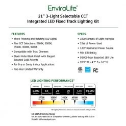 Gilded 2 ft. 3-Light Matte Black with Brushed Gold Integrated LED Selectable CCT Fixed Track Lighting Kit by EnviroLite -Troy Lighting Sales matte black with brushed gold envirolite track lighting kits evt31053c5 341 40 1000
