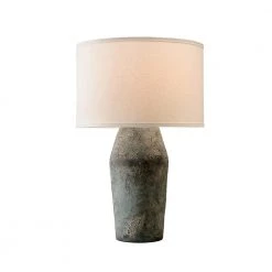 Artifact 27 in. Moonstone Table Lamp with Off-White Linen Shade by Troy Lighting
