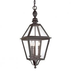 Townsend 3-Light Natural Bronze Outdoor Pendant by Troy Lighting