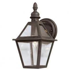 Townsend Natural Bronze Outdoor Wall Lantern Sconce by Troy Lighting