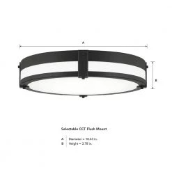 18 in. Winslow Natural Iron Integrated Selectable CCT LED Round Ceiling Light Flush Mount by EnviroLite -Troy Lighting Sales natural iron envirolite flush mount lights ev1561c3 151 77 1000