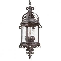 Pamplona 4-Light Old Bronze Outdoor Pendant by Troy Lighting