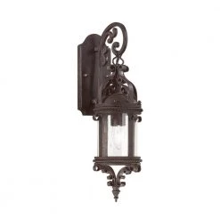 Pamplona Old Bronze Outdoor Wall Lantern Sconce by Troy Lighting