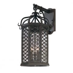Los Olivos 3-Light Old Iron Outdoor Wall Lantern Sconce by Troy Lighting