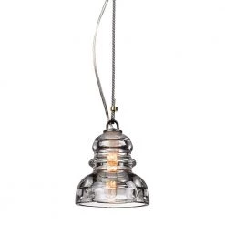 Menlo Park 1-Light Old Silver Pendant by Troy Lighting